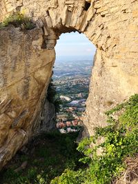 Scenic view of rock formations