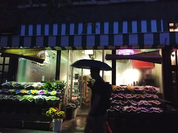 Woman standing in city
