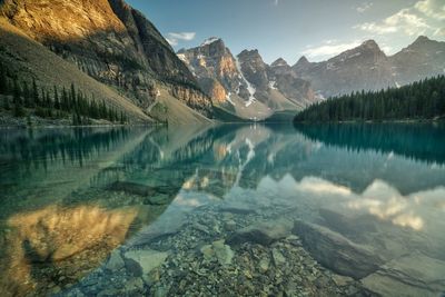 Scenic view of lake during winter