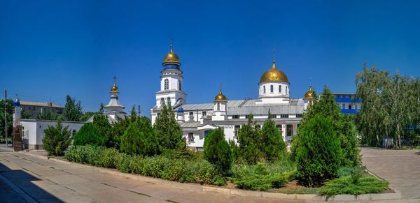 Saint sava the sanctified monastery in melitopol on a sunny summer day