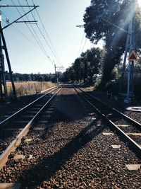 View of railroad tracks against sky