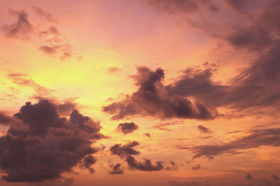 Low angle view of dramatic sky