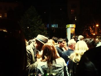 People enjoying at night