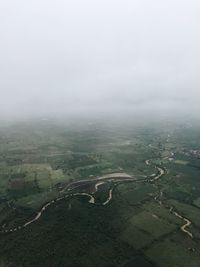 Aerial view of landscape against sky