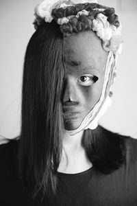 Close-up portrait of young woman