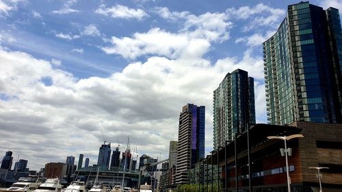 Low angle view of buildings against sky