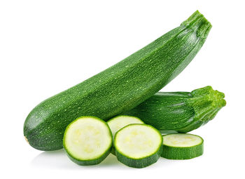 Close-up of green beans against white background