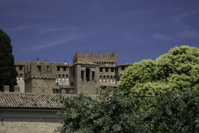 Low angle view of historical building against sky