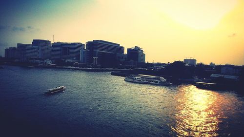 Cityscape at sunset