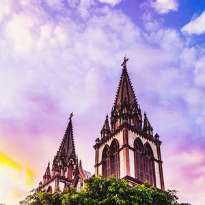 Low angle view of church against sky