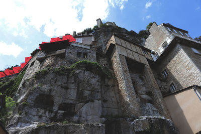 Low angle view of historic building against sky