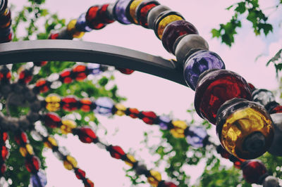 Low angle view of tree against blurred background