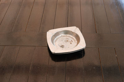 High angle view of coffee on table