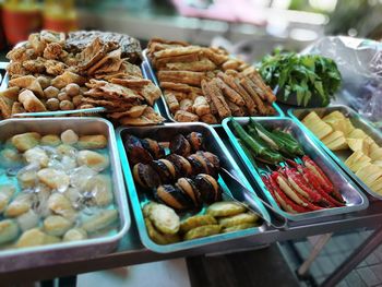 Close-up of food for sale in market