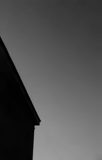 Low angle view of building against clear sky