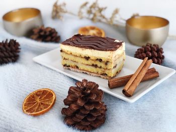 Close-up of cake on table