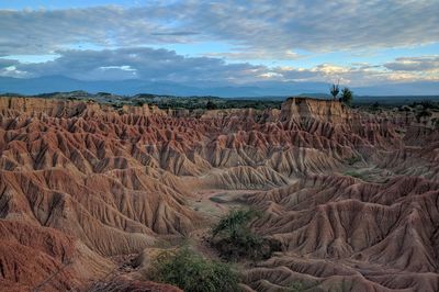 View of landscape against cloudy sky