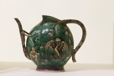 Close-up of table against white background