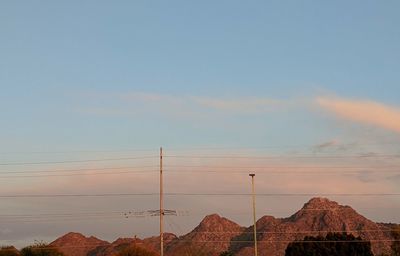 Scenic view of mountains against sky during sunset