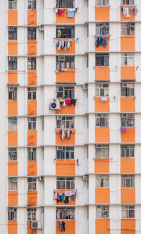 Apartment building exterior architecture in hong kong.