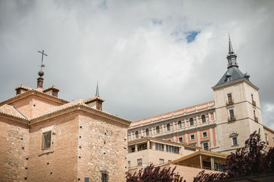 Low angle view of buildings against sky