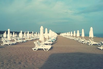 Panoramic view of beach against sky