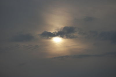 Sun shining through clouds