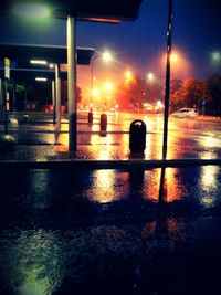 City street at night