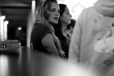 People sitting in restaurant