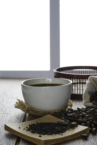 Close-up of bowl on table