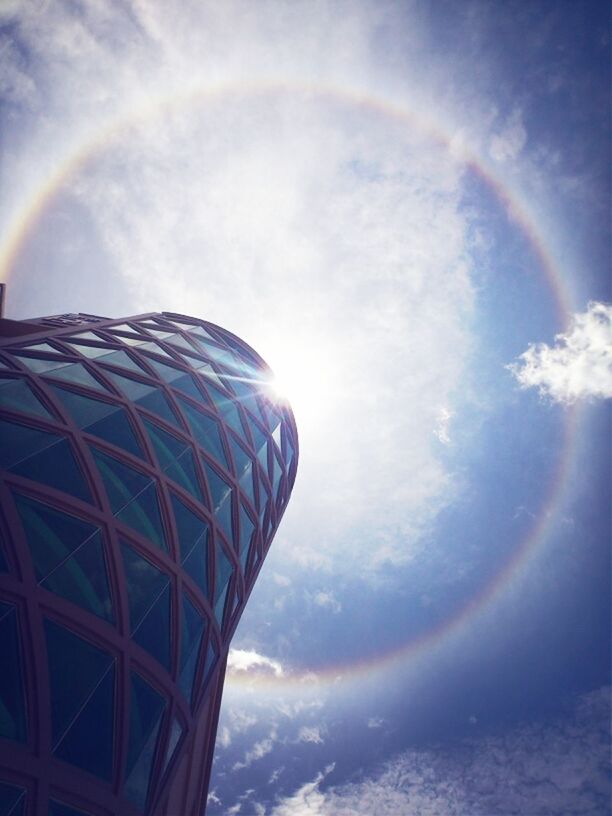 LOW ANGLE VIEW OF SKY WITH RAINBOW