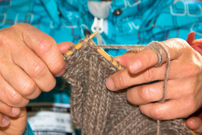 Close-up of hand holding hands