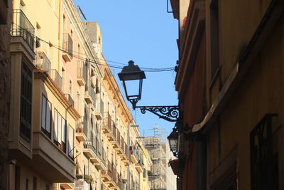 Low angle view of buildings in city