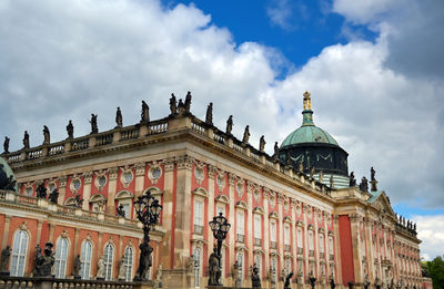 Low angle view of historical building against sky