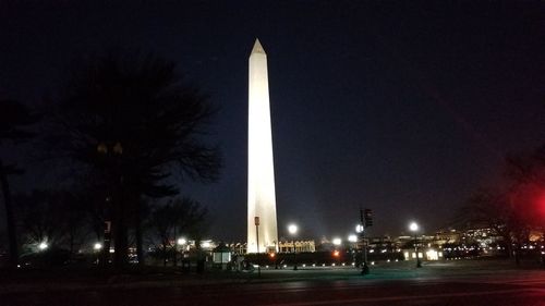 View of lit up at night