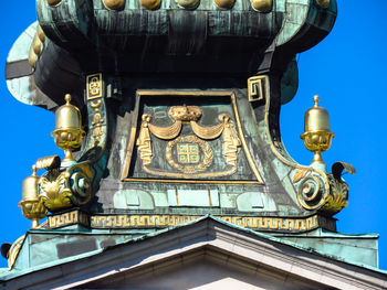 Low angle view of statue of building