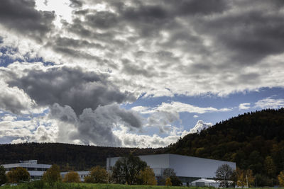 Panoramic view of lake against sky