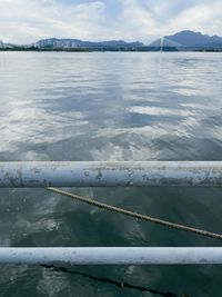 Scenic view of lake during winter