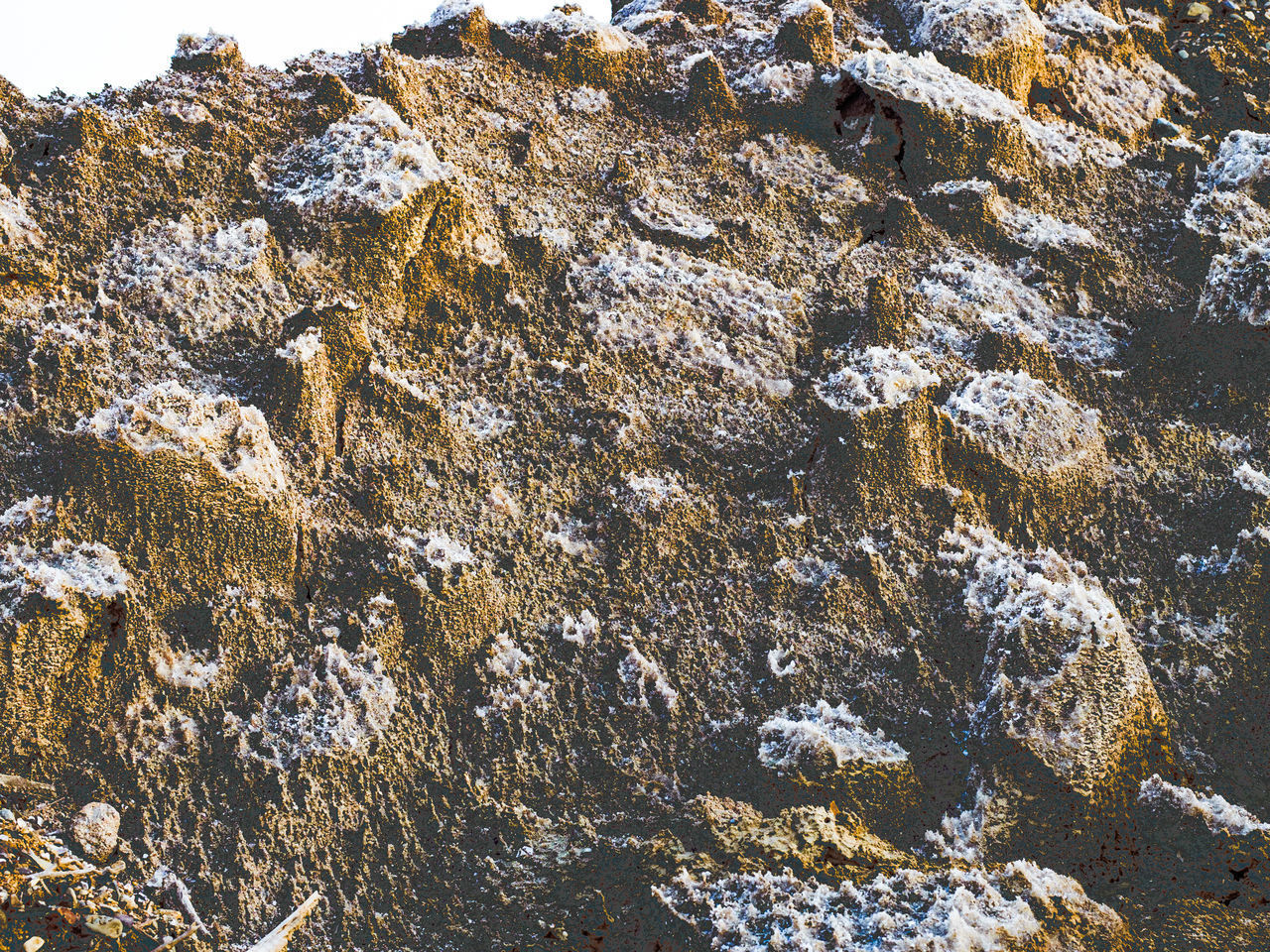 FULL FRAME SHOT OF ROCK FORMATION ON LAND