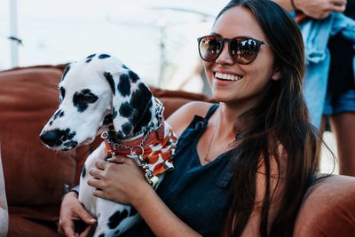 Young woman with dog