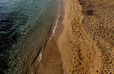 High angle view of beach