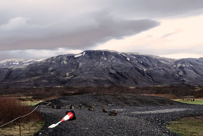 Scenic view of mountain against sky