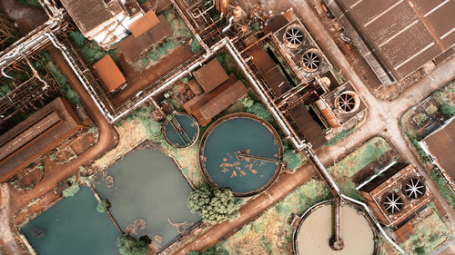 Aerial view of water treatment plant