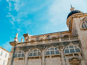 Low angle view of historical building against sky