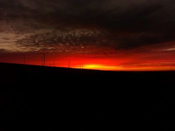 Scenic view of dramatic sky during sunset