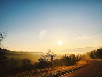 Road passing through landscape