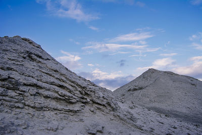 Low angle view of mountain against sky