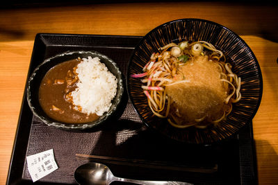 Close-up of food on table