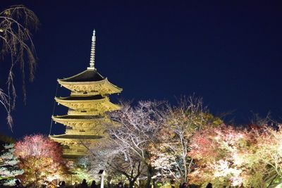 City lit up at night