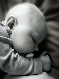 Close-up of baby sleeping